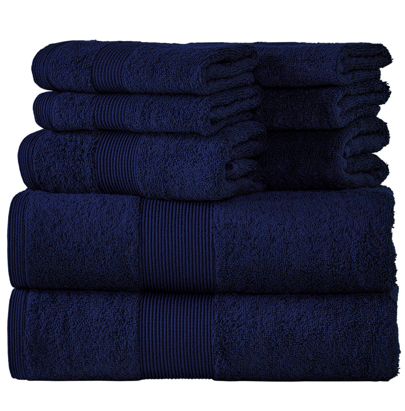 8 Piece 600 GSM Zero Twist Cotton Towel Set - Home & Well 