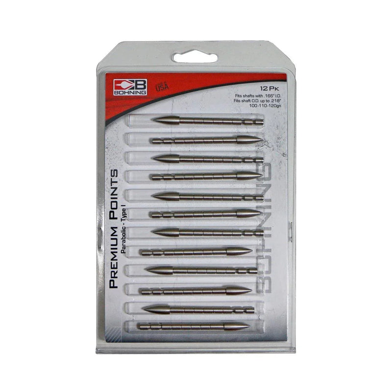 Bohning Archery Parabolic Break-off Bullet Points ID .166" - 12 Pack