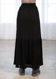Lovestitch - Bohemian Smocked Tiered Maxi Skirt - Home & Well