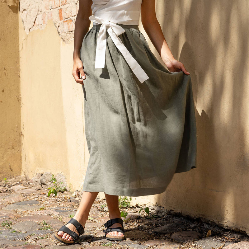 menique - Linen Long Skirt MAXI Sophia
