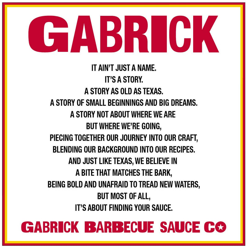 Gabrick BBQ Sauce Co. Texas Tang BBQ Sauce
