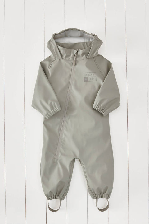 Grass & Air - Geothermal Grey Kids Waterproof Puddlesuit