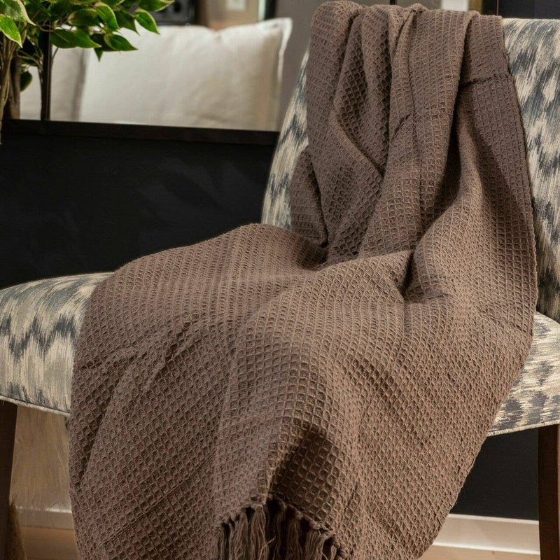 Fabstyles - Fabstyles Honeycomb High Quality Cotton Throw - Home & Well 
