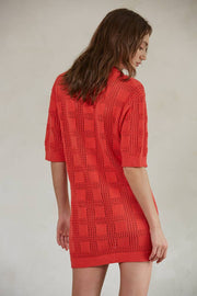 By Together - W1639 | Knit Cotton Sweater Cardigan Mini Dress - Home & Well