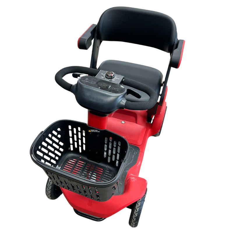 Compact & stylish Red 4-Wheel Mobility Scooter