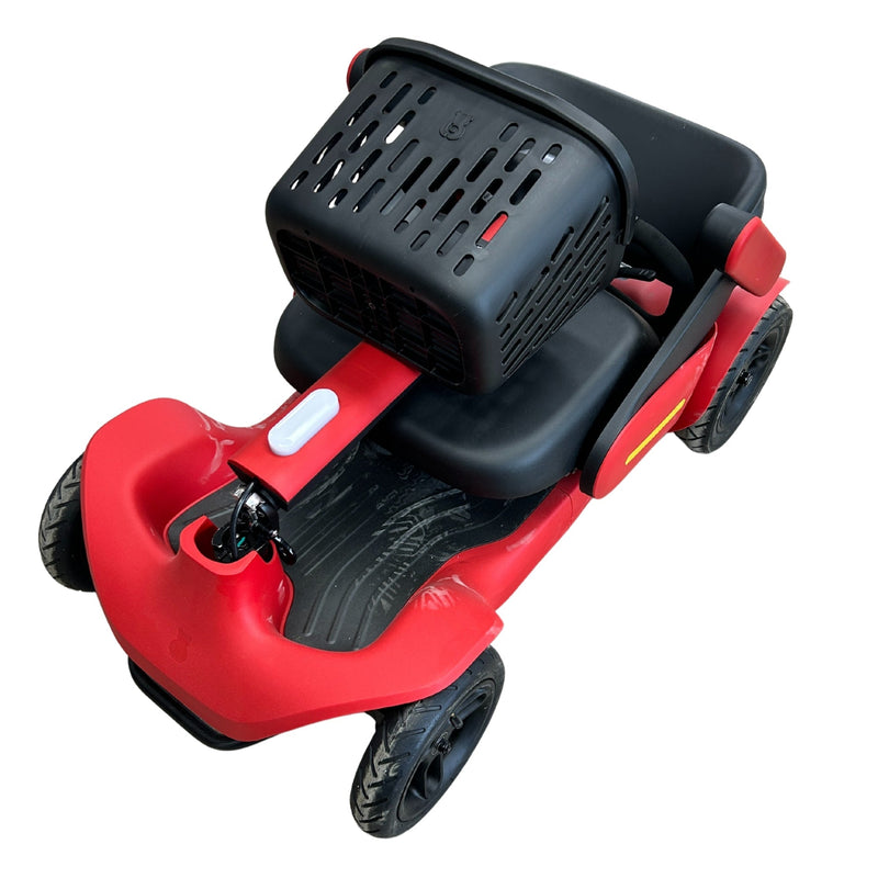 Compact & stylish Red 4-Wheel Mobility Scooter