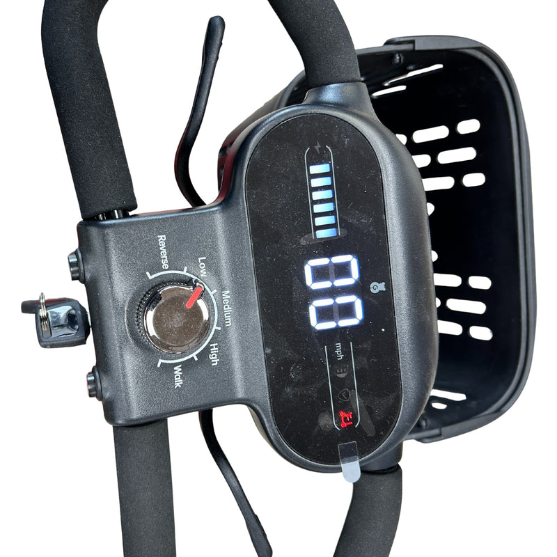 Compact & stylish Red 4-Wheel Mobility Scooter