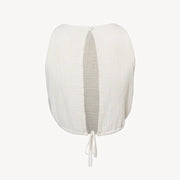 Crinkle Keyhole Cream Tank Top | POKOLOKO - Home & Well