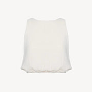 Crinkle Keyhole Cream Tank Top | POKOLOKO - Home & Well