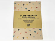 PlanetWrapIt - Colourful Hearts Recycled Kraft Wrapping Paper Gift Wrap - Home & Well 