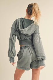 KIMBERLY C - Mineral Wash Zip-Up Hoodie - Home & Well 