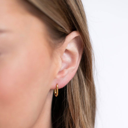 PETITE GOLD - Dainty Oval Earrings - Home & Well 