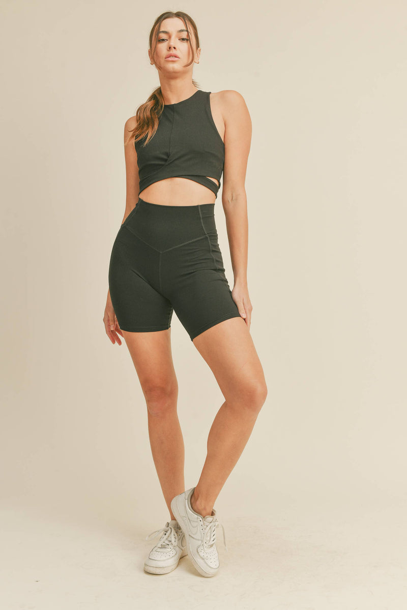 KIMBERLY C - Black Power Sculpt Eco Biker Short - Home & Well 