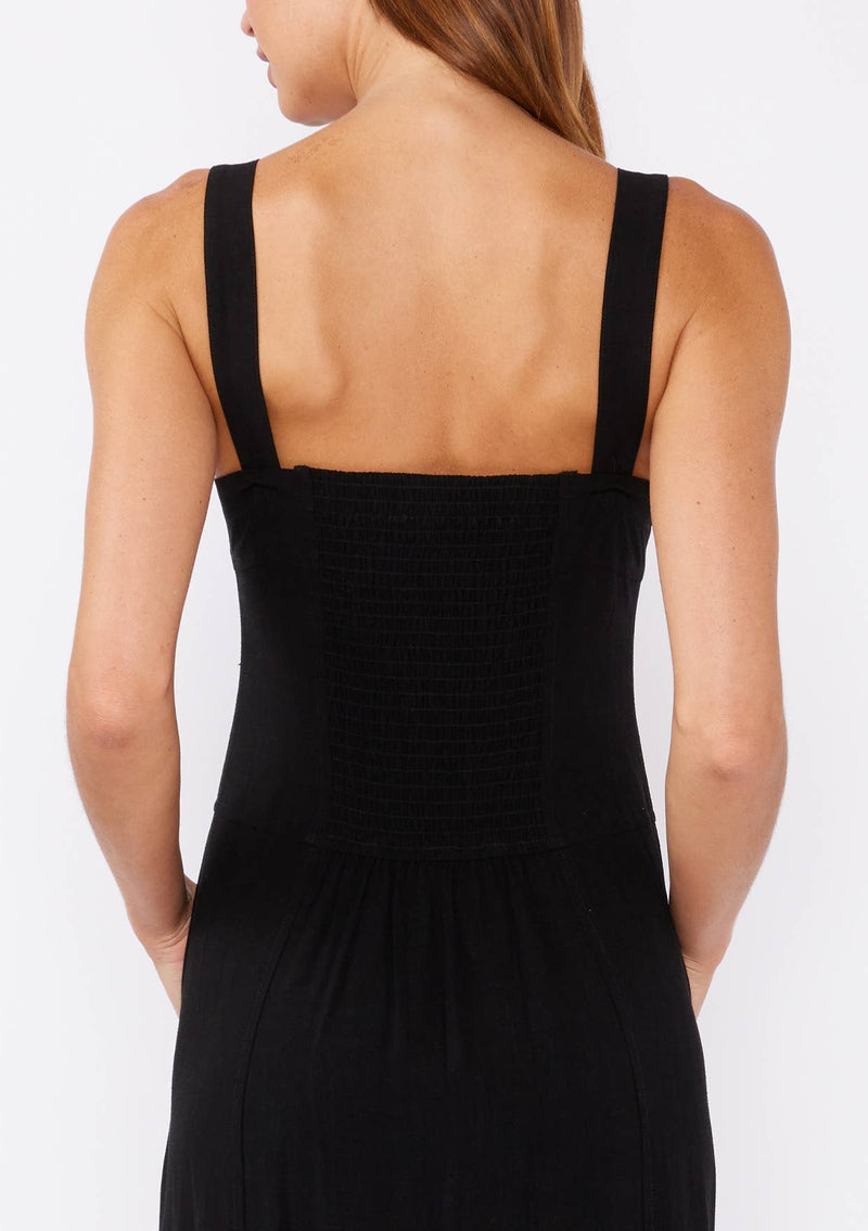 Lovestitch - Square Neck Corset Midi Dress - Home & Well