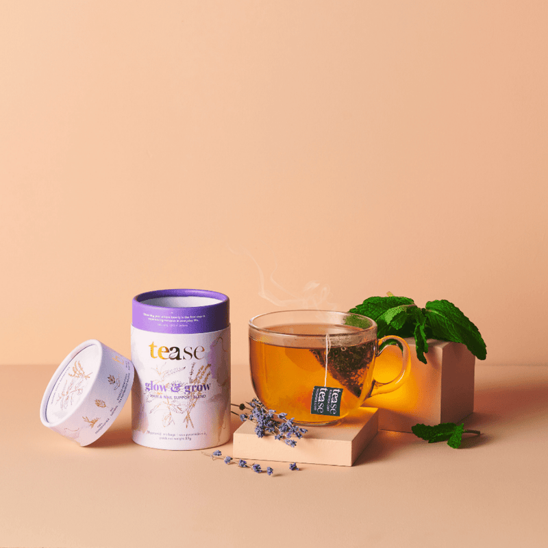 Tease | Wellness Tea Blends + Accessories - Glow & Grow Superfood + Adaptogen Tea Blend | Beauty Support - Home & Well 
