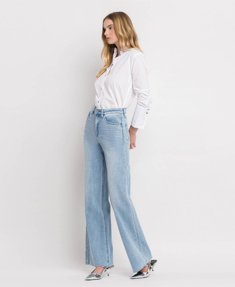 VERVET by FLYING MONKEY Super High Rise Wide Leg Jeans WORK SONG - Home & Well