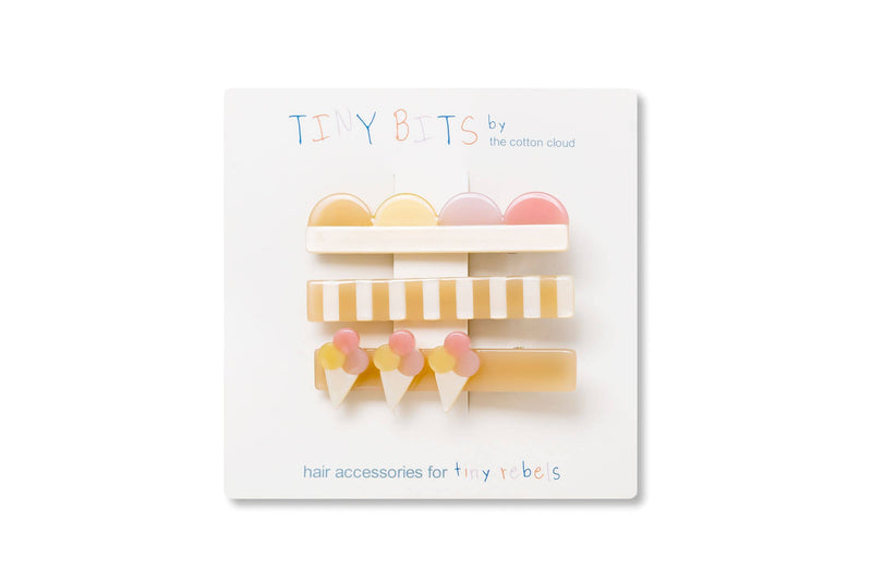 the cotton cloud - Hair Pins 3-Set Ice Cream - Home & Well 