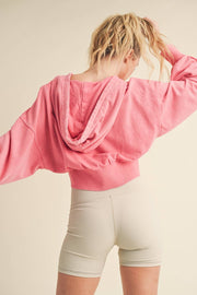 KIMBERLY C - Mineral Wash Zip-Up Hoodie - Home & Well 