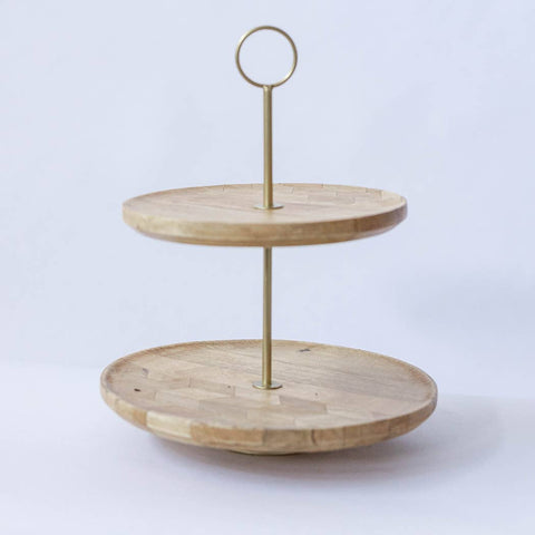 Wooden Tray Cake Stand