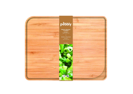 Port Style Enterprises Canada - Pebbly Bamboo Cutting Board Large 15x11" - Home & Well 