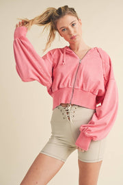KIMBERLY C - Mineral Wash Zip-Up Hoodie - Home & Well 