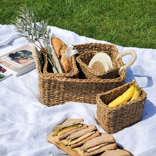 KORISSA - Handwoven Wicker Storage Basket • Savar Everything Basket - Home & Well 