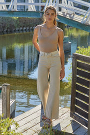 By Together - S1034 | High - Quality Seamless U - V Neck Spaghetti Strap Cami - Home & Well