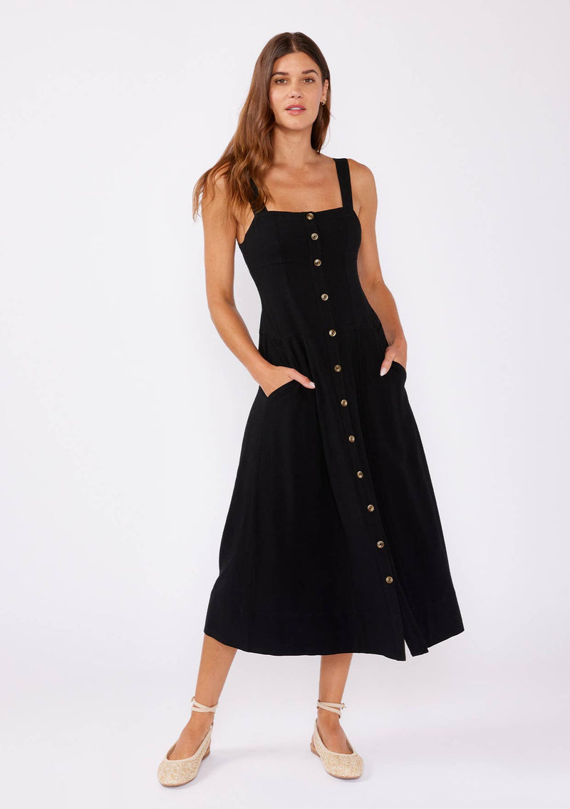 Lovestitch - Square Neck Corset Midi Dress - Home & Well