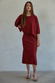 By Together - L4645 | Knit Sweater Cami Maxi Dress - Home & Well 