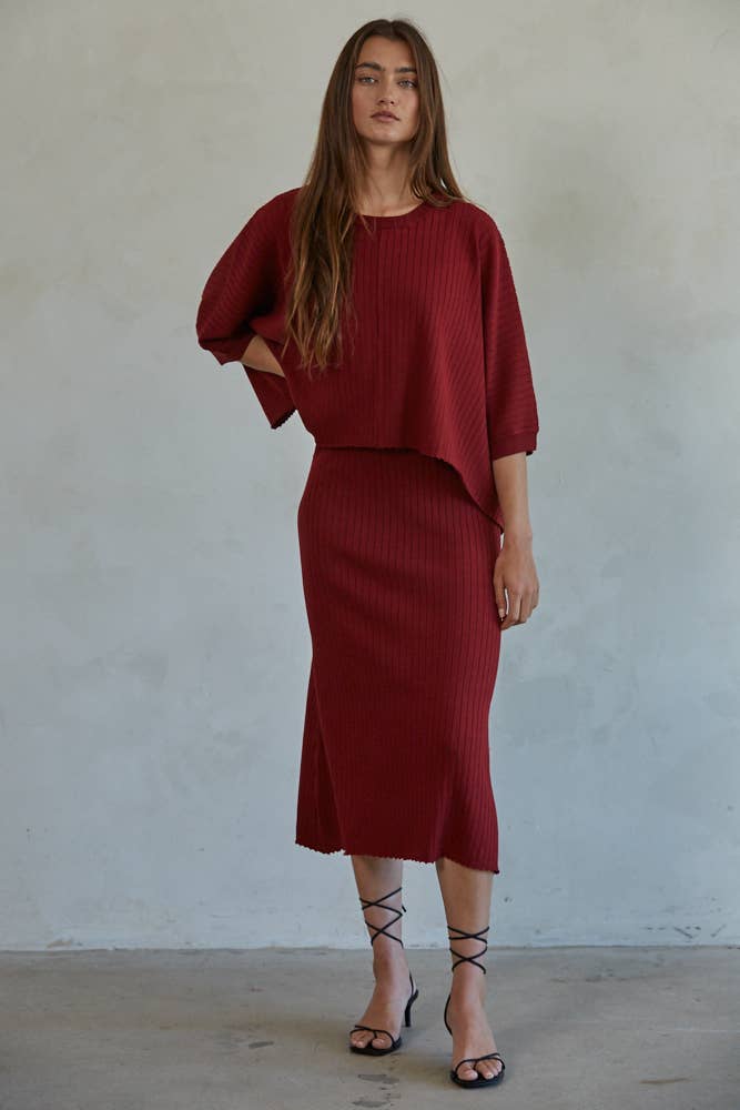 By Together - L4645 | Knit Sweater Cami Maxi Dress - Home & Well 