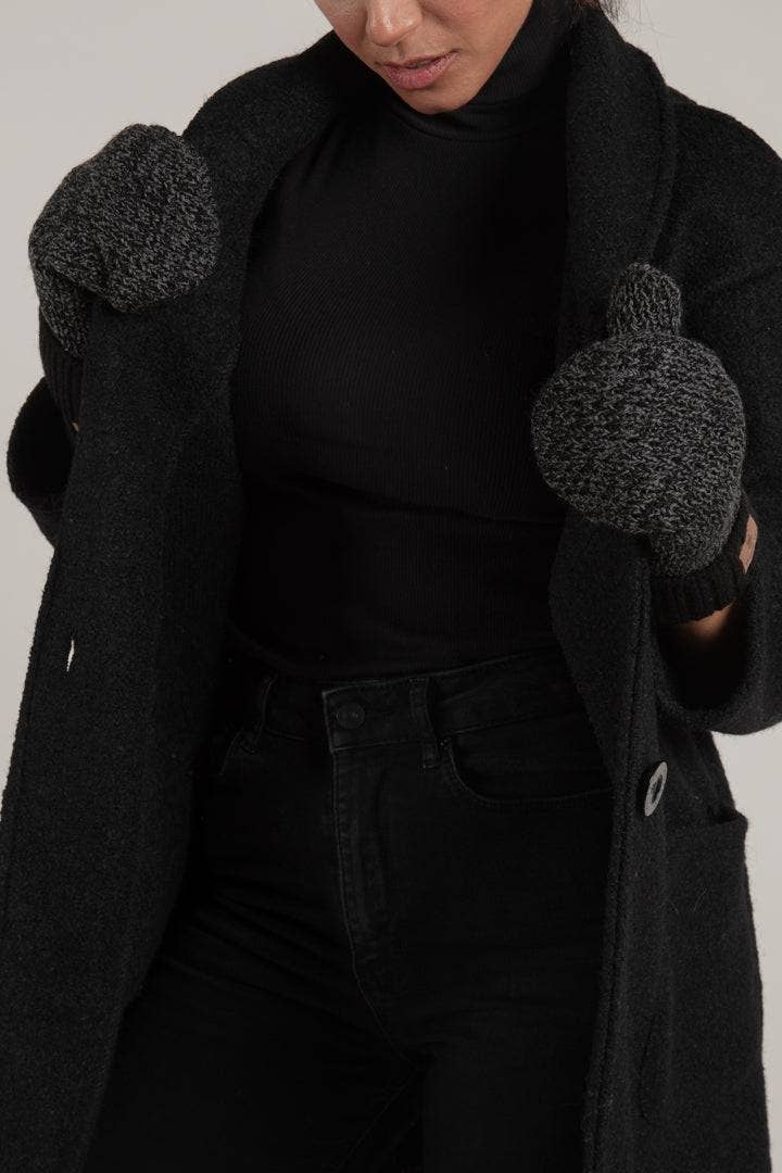 Wolfe Co. Apparel and Goods® - Charcoal Fleece Lined Mitts - Home & Well 