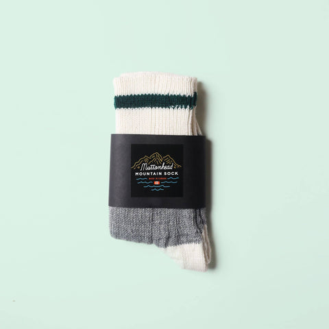 Muttonhead - Kids Mountain Socks  - Hunter Stripe - Home & Well 