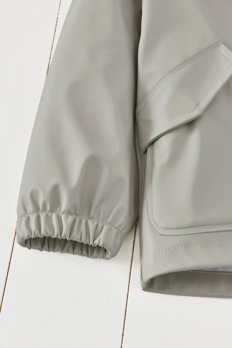 Grass & Air - Geothermal Grey Kids Waterproof Rain Jacket