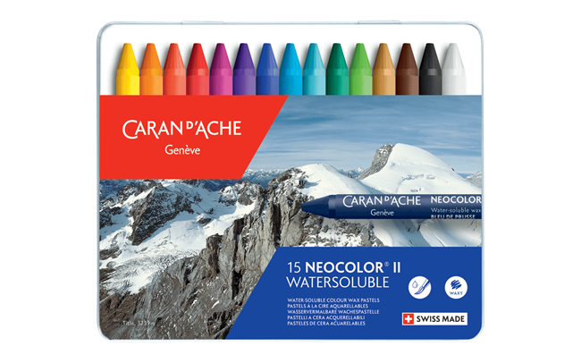 Caran d'Ache - Classic Neocolor II Water Soluble Wax Crayon - Tin Box Sets