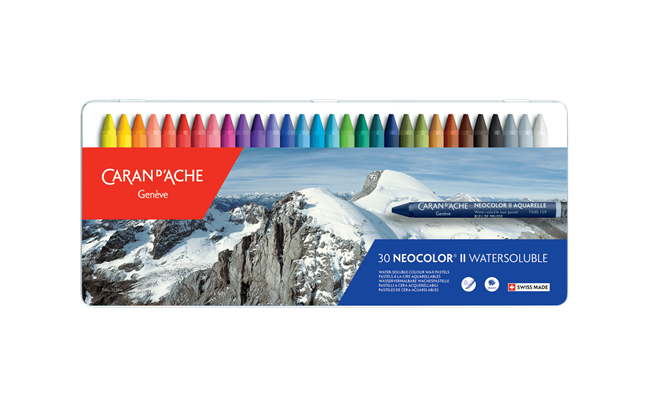 Caran d'Ache - Classic Neocolor II Water Soluble Wax Crayon - Tin Box Sets