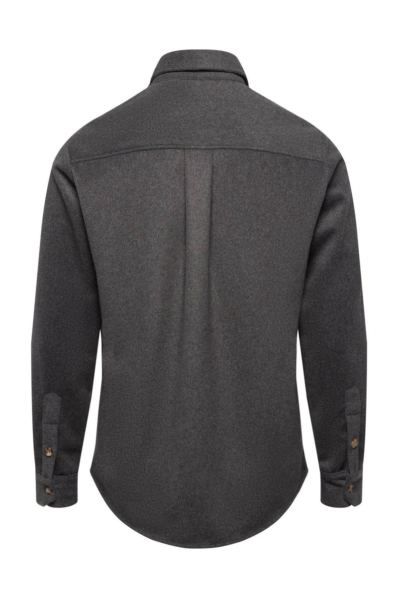 Wolfe Co. Apparel and Goods® - Grey Wool Button Down - Home & Well 