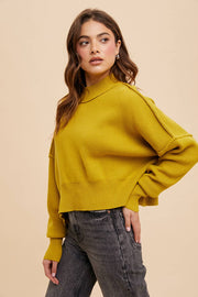 In Loom - KNITTED MOCKNECK PULLOVER SWEATER - Home & Well