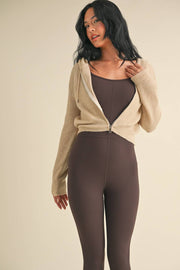 KIMBERLY C - Zip Up Knit Sweater Hoodie - Home & Well 