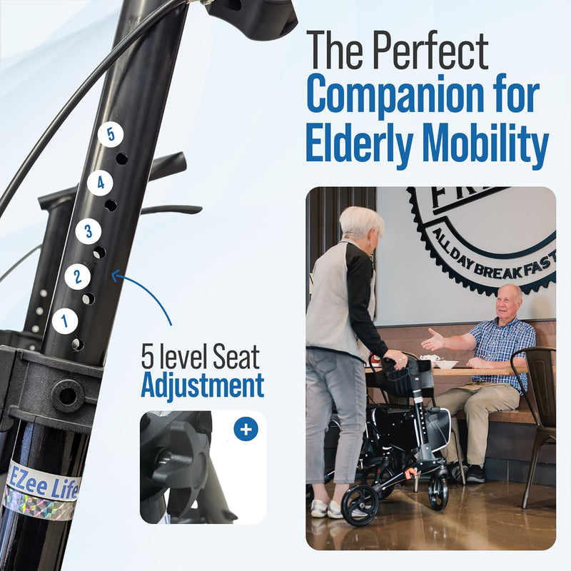 EZee Life Lightweight Steel Rollator   