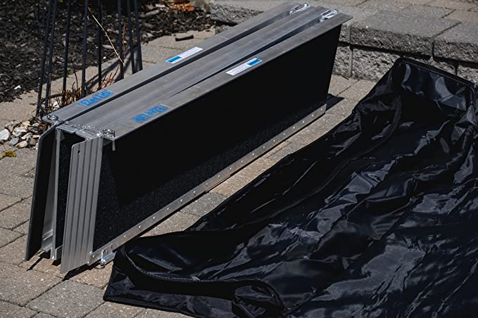 EZee Life Multifold Portable Wheelchair Ramp with Grip Tape 10 feet/120 Inches