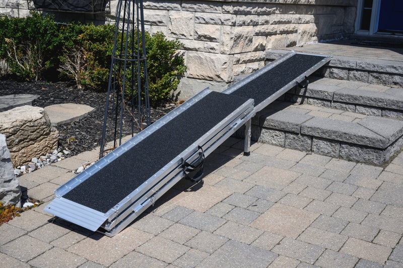 EZee Life Multifold Portable Wheelchair Ramp with Grip Tape 10 feet/120 Inches