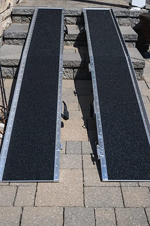 EZee Life Multifold Portable Wheelchair Ramp with Grip Tape 10 feet/120 Inches