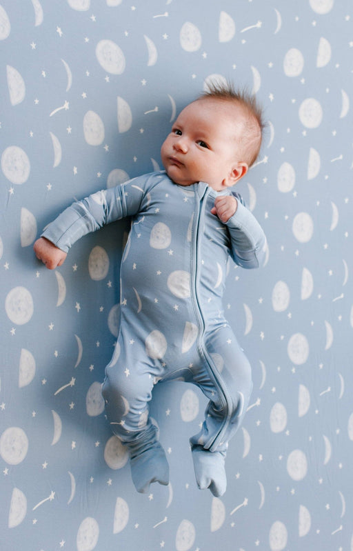 Stay Dreamy - Reach For The Moon Bamboo Crib Sheet - Home & Well