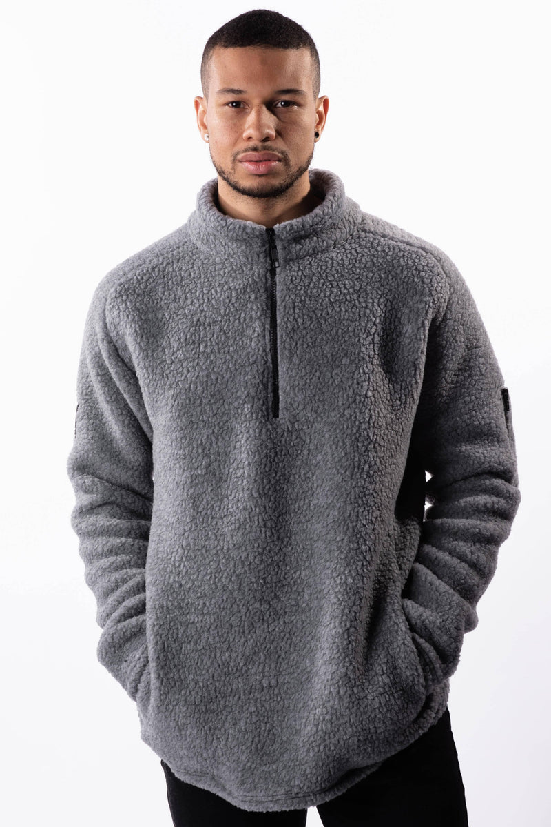 Wolfe Co. Apparel and Goods® - Grey Kitimat Men's Half Zip - Home & Well 