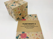 PlanetWrapIt - Spring Blossom Recycled Eco Kraft Wrapping Paper - Home & Well 