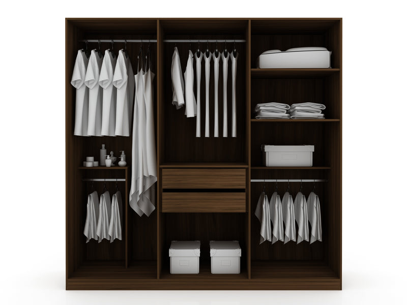 Torino Modern Freestanding Wardrobe - Brown