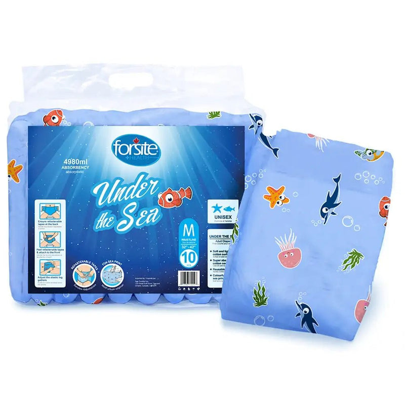 Forsite Health Under Sea Maximum Absorbency Adult Briefs - Case of 30
