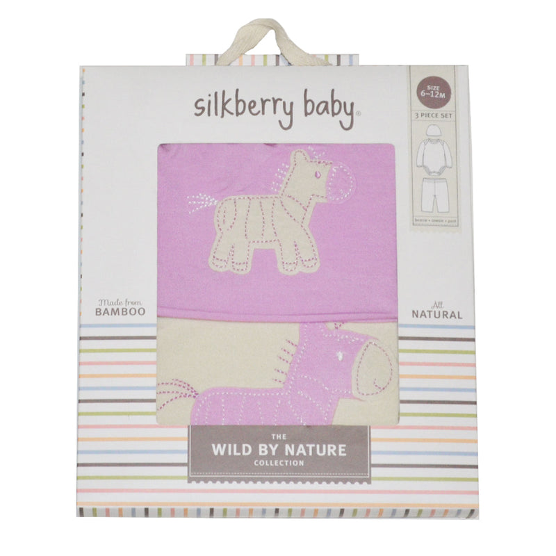 Bamboo Baby Gift Set (Orchid/Zebra)