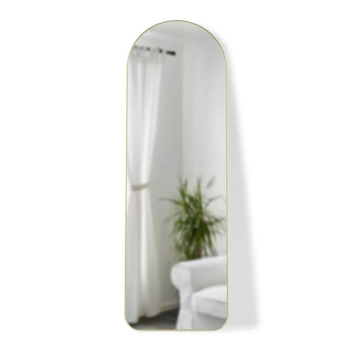 Hubba Arched Leaning & Wall Mirror Brass | UMBRA - Home & Well