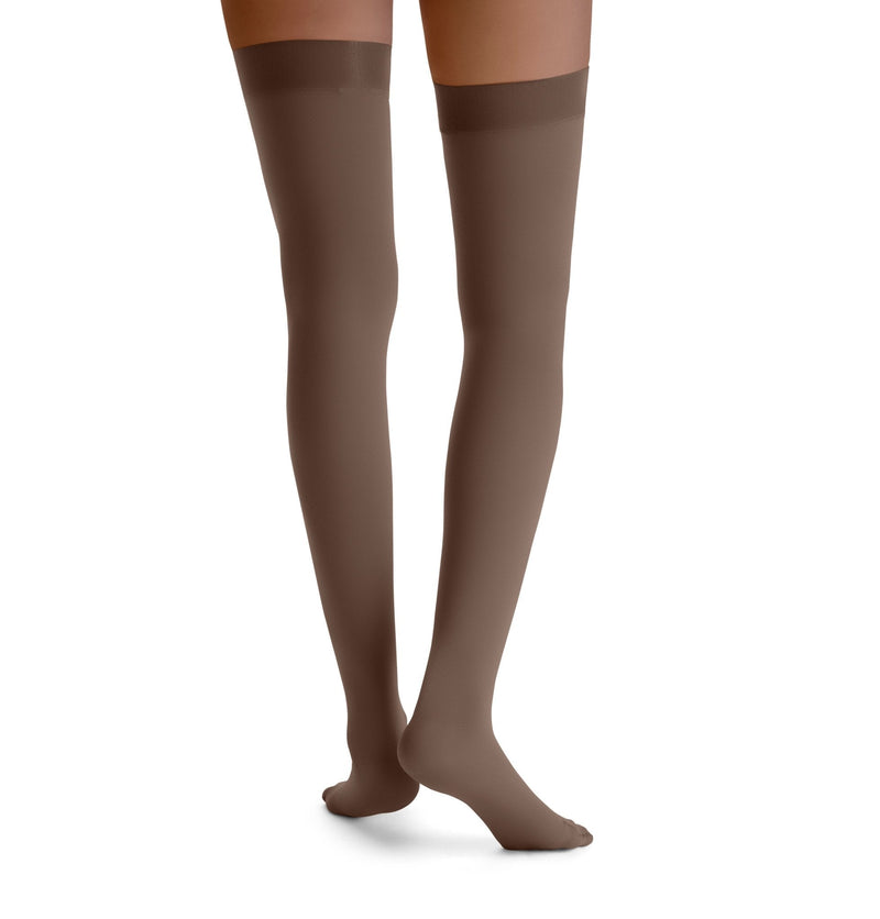 JOBST Opaque Compression Stockings 15-20 mmHg Thigh High Silicone Dot Band Closed Toe